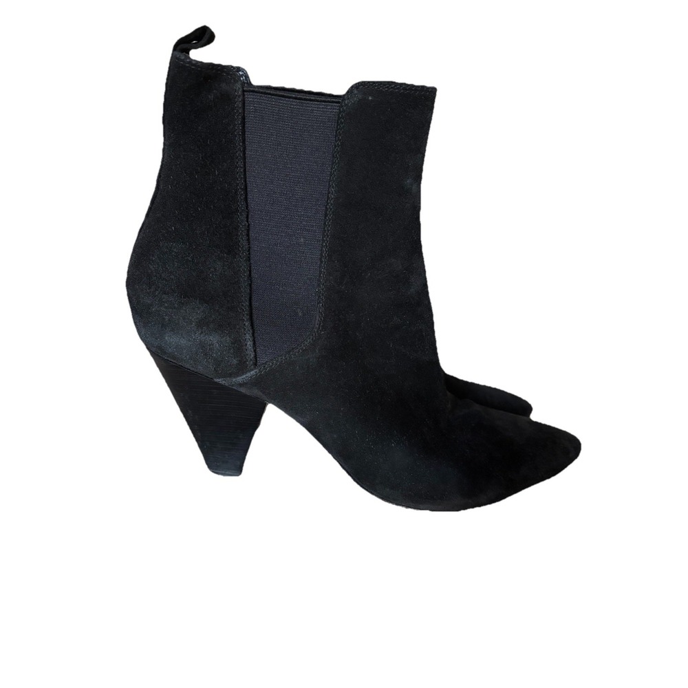 Veronica Beard Black Suede Ankle Booties